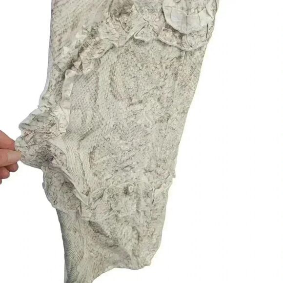 Pilyq Women's White & Tan Rayon Sleeveless Sundress NEW - Picture 8 of 16